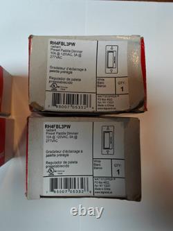 Lot de 4 variateurs à palette préréglés WattStopper Legrand RH4FBL3PW blanc