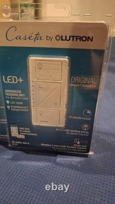 Lot de 5 variateurs intelligents sans fil encastrés Lutron PD-6WCL-WH - Blanc (NEUF)