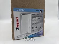 Lot de 6 interrupteurs de commande de ventilateur à préréglage LEGRAND RADIANT RHDH163PWCCV6, va-et-vient, blanc