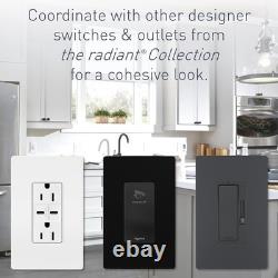 Lot de 6 interrupteurs de commande de ventilateur à préréglage LEGRAND RADIANT RHDH163PWCCV6, va-et-vient, blanc