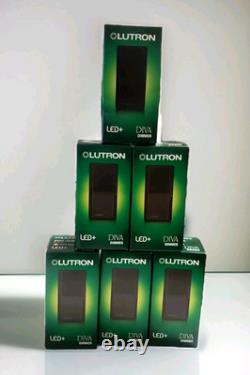 Lot de 6 interrupteurs muraux variateurs Lutron DVCL-153PR-BL noirs #6081
