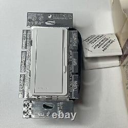 Lot de 6 variateurs à glissière Lutron Diva monopolaire 600W blanc à 3 positions