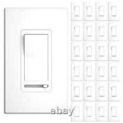 Lot de 6 variateurs d’éclairage, interrupteurs variateurs à glissière unipolaires ou va-et-vient pour LED L