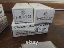 Lot de commutateurs à bouton poussoir à pression classique vintage HD12