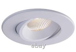 Luminaire encastré à pivot rond Liteline Luna 4 pouces 850 lumens 12W Pack de 6 Neuf