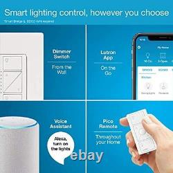Lutron Caseta Smart Home Dimmer Switch Avec Wallplate, Fonctionne Alexa, Apple Et