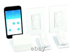 Lutron Caseta Smart Wireless Lumineux Switch (2 Ct) Kit De Démarrage Piédestaux