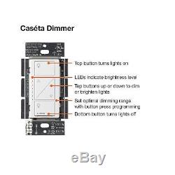Lutron Caseta Wireless Lighting - Commutateur De Commutateur Variateur De Lumière Unipolaire / 3 Voies