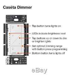 Lutron Caseta Wireless Smart Lighting - Kit De Démarrage Pour Commutateur De Variateur De Lumière Avec 2 Régul