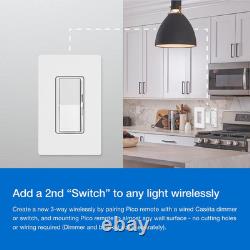 Lutron Diva Smart Interrupteur variateur ELV+ pour éclairage Caseta, 250 watts LED, Neutre