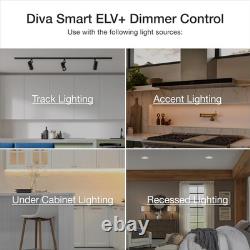 Lutron Diva Smart Interrupteur variateur ELV+ pour éclairage Caseta, 250 watts LED, Neutre
