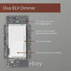 Lutron Dvelv-303p-al Diva 300-watt 3-way Électronique Dimmer Almond Basse Tension