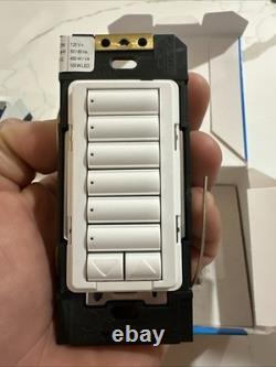 Lutron HomeWorks QS HQRD-W6BRL-WH Clavier à 6 boutons avec montée/descente blanc NE