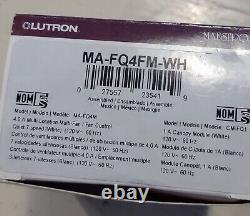 Lutron MA-FQ4FM-WH Contrôle de ventilateur Maestro SWITCH AND CANOPY MODULE, blanc