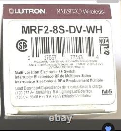 Lutron MRF2-8S-DV-WH Maestro Sans fil 8A 120/277V Interrupteur mural numérique Blanc