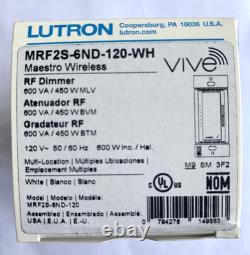 Lutron MRF2S-6ND-120-WH Vive Maestro variateur RF sans fil blanc NEUF prix à l’unité