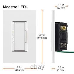 Lutron Macl-153m-wh-6 Blanc Maestro C. L Dimmer Switch 6 Pack Pour Dimmable L