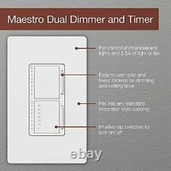 Lutron Maestro 300-watt Dimmer Numérique Monopolaire Et Commutateur De Minuterie Pour Incan