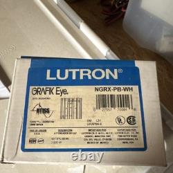 Lutron NGRX-PB-WH Interrupteur mural variateur Grafik Eye pour contrôle de l’éclairage 120 V 2000 W blanc