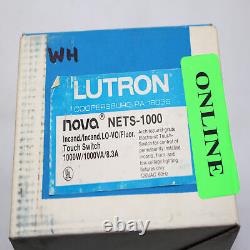 Lutron Nets-1000-wh Nova Interrupteur tactile fluorescent basse tension, blanc