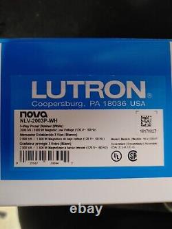 Lutron Nlv-2003p-wh Nova Dimmer Basse Tension 3 Voies/pole Simple Préset 120v/2000va