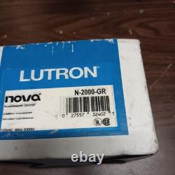 Lutron Nova N-2000 Variateur à glissière 1 Pôle Incandescent/Halogène GRIS LIVRAISON GRATUITE
