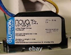 Lutron Nova NTF-103P-277-WH, Variateur de lumière fluorescent 3 voies 6A, 277V blanc