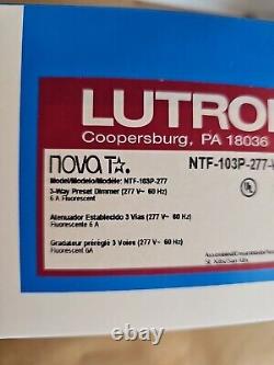 Lutron Nova NTF-103P-277-WH, variateur de lumière fluorescent à glissière 3 voies 6A, 277V blanc