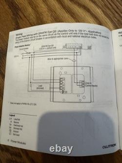 Lutron PHPM-PA-120-WH GRAFIK Eye Module de Puissance Adaptatif de Phase 120V AC, Blanc
