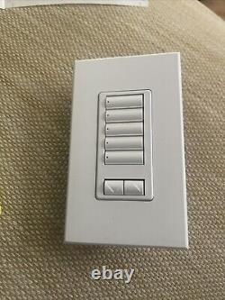 Lutron QSWS2-5BRLI-WH NEUF (5 Bouton Augmenter/Baisser QS Wallstation)