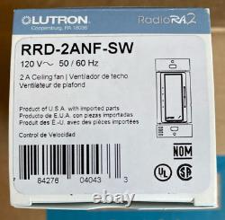 Lutron RRD-2ANF-SW RadioRA 2 Contrôle de vitesse du ventilateur BLANC NEIGE NEUF DANS LA BOÎTE EXPÉDITION AUJOURD'HUI