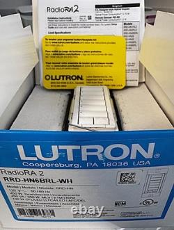 Lutron RRD-HN6BRL-WH Clavier hybride CFL/LED, 6 boutons RadioRA2 ÉCONOMISEZ L'ÉNERGIE