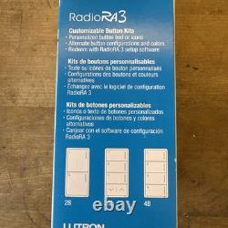 Lutron RRST-HN3RL-WH RadioRA 3 clavier hybride à 3 boutons Sunnata variateur blanc brillant