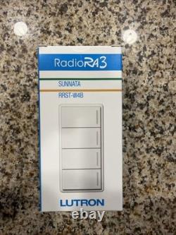 Lutron Radio RA3 Sunnata interrupteur à 4 boutons blanc (RRST-W4B-WH)