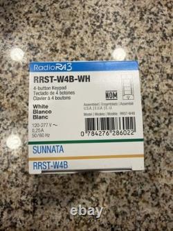 Lutron Radio RA3 Sunnata interrupteur à 4 boutons blanc (RRST-W4B-WH)