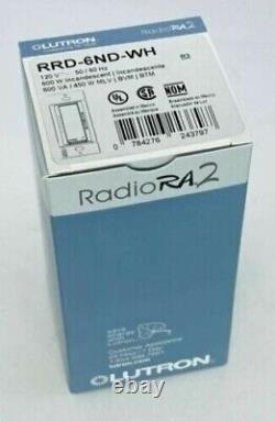 Lutron RadioRA 2 Maestro Variateur à LED neutre 600W Blanc RRD-6ND-WH sans fil Apple