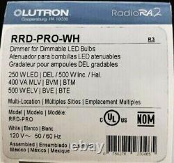 Lutron RadioRA 2 RF Maestro Pro LED+ Gradateur Phase Sélectionnable Blanc. RRD-PRO