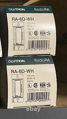 Lutron RadioRA Modèle RA-6D Blanc 120V 50/60 Hz Variateur 600W