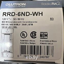 Lutron Radiora 2 Maestro Neutre Led Dimmer 600w Blanc Rrd-6nd-wh Sans Fil Apple