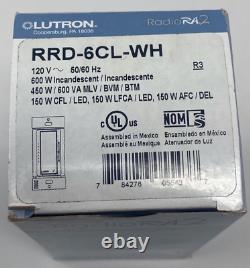 Lutron Radiora2 Rrd-6cl-wh Led, Cfl, Ou Interrupteur À Variateur Incandescente Non Neutral