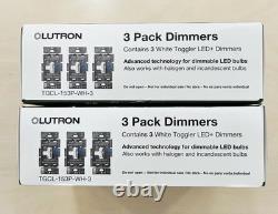 Lutron Toggler LED+ variateur d’intensité blanc (TGCL-153P-WH-3) lot de 6, scellé d’usine