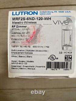 Lutron Vive Mrf2s-6nd-120-wh Rf Dimmer Blanc Maestro Sans Fil Mrf2s6nd120wh