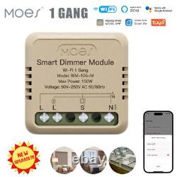 Module d'interrupteur mural intelligent WiFi Mini Smart Wall Dimmer Switch 3 voies MOES pour Alexa Google Timer