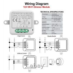 Module de variateur intelligent Tuya Interrupteur dimmable pour Alexa Google NOUVEAU