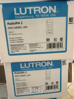 NOUVEAU MODÈLE Lutron RRD-WBRL-WH Clavier RadioRA Designer 6 boutons, montée/descente blanc