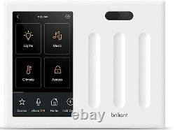Nouveau Brillant Tout-en-smart One Home Control Panel 3-light Switch Bha120us-wh3