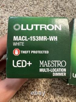 Nouveau Lutron (MACL-153MR-WH) Maestro Dimmer Multi-Emplacement Paquet de 4