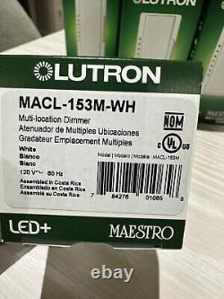 Nouveau Lutron Maestro Multi-location + gradateur LED MACL-153M-WH Lot de 9