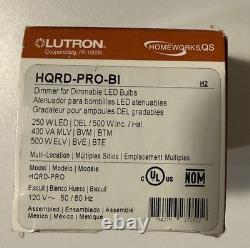 Nouveau variateur RF Lutron HQRD-PRO-BI HomeWorks Biscuit Scellé