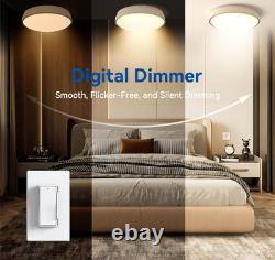 Nouveau variateur numérique d’éclairage 300 W LED 600 W incandescent va-et-vient lot de 6 blanc